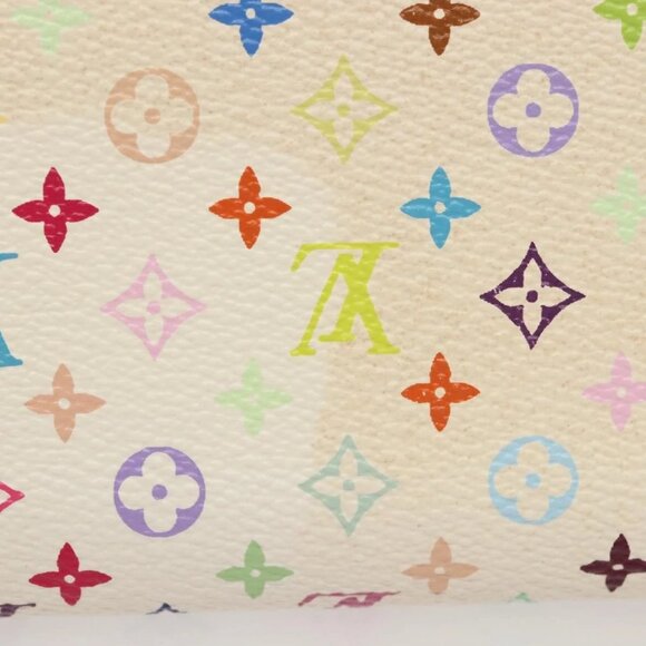 LOUIS VUITTON Monogram Multicolor Zippy Wallet White M60241 LV Auth 131100 - Picture 3 of 16